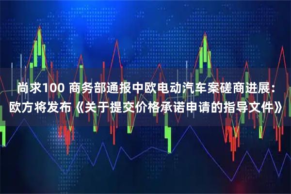 尚求100 商务部通报中欧电动汽车案磋商进展：欧方将发布《关于提交价格承诺申请的指导文件》