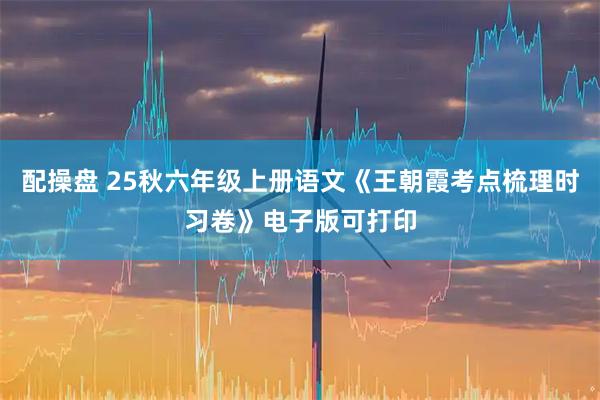 配操盘 25秋六年级上册语文《王朝霞考点梳理时习卷》电子版可打印